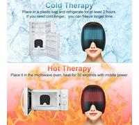 Kalanka-Chapeau Migraine, 360° Bonnet Migraine Relief Cap En Gel, Réutilisable Masque Migraine Et Céphalées, Chapeau De Soulagement Des Maux De Tête Pour Les Migraines Et Soulagement Des Tensions(Noi