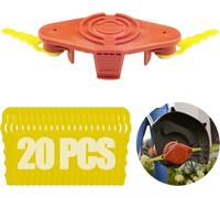 KALANKA-¿Charge Rapide¿ Tête de Lame Compatible avec débroussailleuse Worx WG157E WG163E WG154E WG169E, Peut remplacer Les Lignes de Bobine WA0004 et Le Capuchon WA6531, 20 Lames