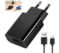 KALANKA-Chargeur 5V 2A, Chargeur USB Secteur Adaptateur Prise USB C avec Câble de Charge Rapide de 2M 2A Compatible avec iPhone/Samsung/Xiaomi/Lecteur eBook/écouteurs/Jouet/Lampe Table/Teléfonos/Tabl