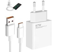 KALANKA-Chargeur 67W, Chargeur Rapide avec 2m 6A Câble USB C, Chargeurs Charge Rapide pour mi Note 13 12 11 10 Pro Red Mi 13x Poco M6 X5 M5s M4 X3 F3 et Autres Appareils
