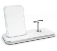 KALANKA-Chargeur à Induction Stand + Dock ZEDC06W 2000 mA Sorties Standard Qi, USB, Dock Apple mâle Lightning Blanc 1 pc(s