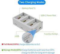 Kalanka-Chargeur De Batterie Avec Chargeur Usb-C 35w Pour Dji Mini 3,Mini 3 Pro Drone, Station De Charge,Charger Hub Accessoires