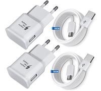 KALANKA-Chargeur de Batterie Rapide pour Téléphone Portable Samsung, (2-Pack) Chargeur USB avec Câble de Charge USB Type C pour Samsung Galaxy S8, S8 Plus, S9, S10, A13, A20, A30, A40, A50, M40, Note