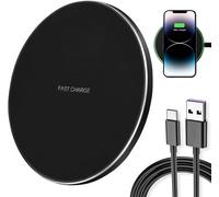 KALANKA-Chargeur Induction 35W Rapide Compatible Phone 16/15/14/13/12/11/XS/XR Pro Max, Casques Bluetooth 2/3/Pro, Galaxy S25/S24/S23/S22/S21, Note 10/S10, Chargeur sans Fil Sécurisé avec Câble USB-C