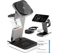 KALANKA-Chargeur Induction iPhone ¿ Station de Charge Apple 3 en 1, Station Recharge Rapide 20W en Aluminium Premium, Support 3 en 1 pour iPhone, Apple Watch et AirPods