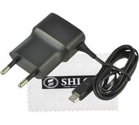 KALANKA-Chargeur pour d'origine Nokia AC-18E pour Nokia 105,106,110, 207, 208, 210, 215, 216, 220, 225, 230, Asha 301, 503 Cable de Charge Micro USB - Chargeur Secteur Noir avec Chiffon de Nettoyage