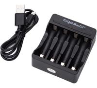 KALANKA-Chargeur Rapide pour 4 Piles AA/AAA dans Une élégante Couleur Noire. Rechargez Vos Batteries efficacement et Gardez Vos appareils Toujours prêts à l'emploi. Idéal pour la Maison ou Le Bureau.