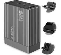 KALANKA-Chargeur Rapide USB C 100W GaN avec Prise UK, EU et États-Unis, 4 Ports USB C pour Ordinateurs Portables Plus appareils, Compatible avec MacBook Pro/Air, iPad, iPhone 16/15/14, Galaxy S24 et