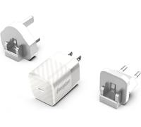 KALANKA-- Chargeur Rapide USB-C 20W - sans Câble - 3 Prises Incluses (EU/US/UK) - Blanc