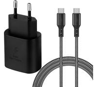 Kalanka-Chargeur Rapide Usb C 25w Super Rapide Avec Nylon Usb-C Câble Compatible Avec Samsung Galaxy S25/S24/S23/S22/S21/S20 Ultra/S25+/Z Flip 6/Z Fold 6 5g/Ss20fe/S10/Note20/10/9/A55/A52/A72