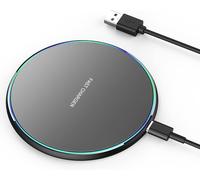 KALANKA-Chargeur sans Fil Rapide, Chargeur Induction 15W Charging Pad pour iPhone 15/14 Pro max/13/12/11/XS Max/XR/XS/X/8,Samsung Galaxy S22/S21/S10/S9/S8/Note 20/10/9/8, AirPods 2/3/Pro,Huawei,Xiaom