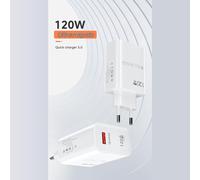 Kalanka-Chargeur Ultra Rapide 120 W Turbo Charging 5.0 Avec Câble Usb C 6a Pour Xiaomi, Redmi Note, Mi, Poco, Samsumg, Chargeur Usb C Charge Rapide