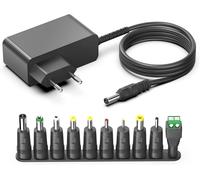 KALANKA-Chargeur universel de 24 V 1,25 A 1 A Adaptateur d'alimentation pour LED Lumière, moniteurs, routeurs WiFi, vélo d'appartement Kettler AX1 avec 10 adaptateurs de prise chargeur CC 24 V 100 mA