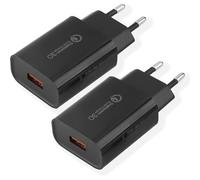 KALANKA-Chargeur USB, 18W Quick Charge 3.0 Chargeur Rapide Compatible avec Samsung Galaxy S20 FE S10 S9 S8 S7 S6 A03 A13 A71 A51 Z Flip3 Z Fold2 5G, iPhone 11 12 13 14 Pro X 8 7 6s,Huawei, Xiaomi (2