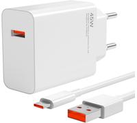KALANKA-Chargeur USB 45 W pour Xiaomi Redmi Note 15 14 Pro 5G Poco X7 M7Pro M6 Mi Pad 8 7 6 Redmi K80Pro avec cable de charge 6 A de type C 1 m Turbo adaptateur de charge rapide USB pour Xiaomi 13Pro