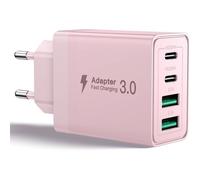 KALANKA-Chargeur USB C, 40W 4 Port Prise USBC Chargeur Rapide iPhone, 3.1A PD+QC Type C Adaptateur Multi Secteur Chargeur pour iPhone16 15 14 13 12 11 Pro Max X XS XR 8 7 6S Plus Mini SE,iPad,Samsung