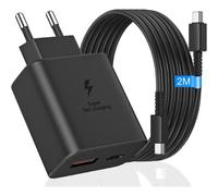 KALANKA-Chargeur USB C 45W Secteur avec Cable pour Samsung Galaxy S26 Ultra S25 S24 S23 S22 S21 S20 A56 A55 A54 A36 A35 A26 A25 A16 A15, Tab S11 S10 S9 S8, Cable Charge Rapide 2m Chargeur Super Rapid