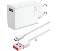 Kalanka-Chargeur Usb-C Rapide 67w Pour Xiaomi 14/13t/12/11t, Note 13/12/11 Pro, Poco F5/X5/X4, Charge Turbo Type C Avec Câble 1m 6a, Power Delivery & Quick Charge, Sécurité Multi-Protection