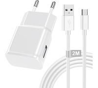 Kalanka-Chargeur Usb Rapide Avec 2m Câble Chargeur Type C Charge Rapide Pour Samsung Galaxy S8+ S9 S9+ S10 S10+ S10e A50 A51 A72 A12 A13 A14 A15 A32 A42 5g Note 8/9,Adaptateur Prise Usb Secteur Charg