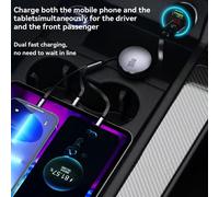 Kalanka-Chargeur Voiture Usb 66w, Charge Rapide Avec Usb-C 36w Et Usb-A 30w, Adaptateur Allume-Cigare Pour Iphone 15 14 13 12 Pro Max Mini Plus, Samsung Galaxy S23, Ipad, Airpods, Switch Et Plus