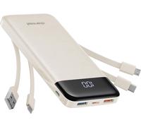 Kalanka-Charmast Batterie Externe Avec Câbles Intégrés X 4, Batterie Usb C 10 000 Mah, 6 Sorties, 3 Entrées Avec Écran Led De Type C, Chargeur Portable Compatible Avec Smartphones, Tablettes Et Plus