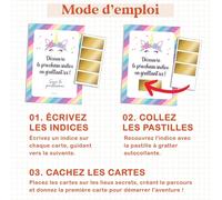 KALANKA-Chasse au Trésor à Gratter Enfant \u2013 Jeu Personnalisable \u2013 8 Cartes + Pastilles \u2013 Activité Intérieur/Extérieur \u2013 Thème Licorne \u2013 5-12 Ans