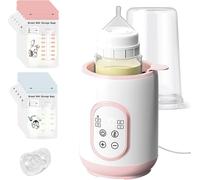 Kalanka-Chauffe Biberon Multifonction, Stérilisateur De Biberons, Chauffe Biberon Électrique Rapide Avec Sac De Conservation Du Lait Et Tétine, Intelligent De La Température, Sans Bpa (Rose)