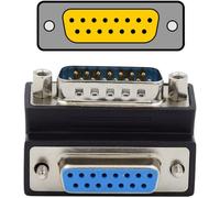 KALANKA-Chenyang Adaptateur d'extension DB15 broches mâle vers femelle DSUB RS232 15 broches D-subminiature coudé à 90 degrés vers le haut