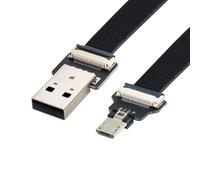 KALANKA-ChenYang CY Flat Flat USB 2.0 Male to Micro USB 5 Pin Flat Cable 200cm for FPV, Disk and Phone