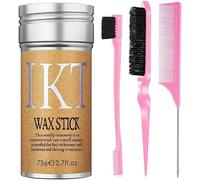 Kalanka-Cheveux Cassés Artefact Bâton De Cire Pour Cheveux Bâton De Pommade Pour Cheveux Gel De Mise En Forme De Cheveux Cassés Professionnel Frisottis Fixe Fluffy Hairstyling Wax Hold 75g (Set-Pink