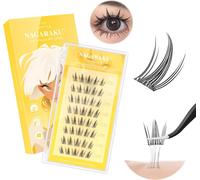Kalanka-Cils Auto Adhésifs 40 Clusters Self Adhesive Sans Dissolvant De Colle Pré-Collées Touffes De Cils À Pression Réutilisables En Une Étape Aspect Naturel Couronne De Reine (0,07mm C 11-12-13mm)