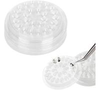 Kalanka-Cils De Distributeur De Colle - 100 Pcs Supports De Colle Jetables En Plastique Pour Faux Cils, Conteneur De Colle De Cils Jetable,Transparent