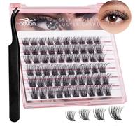 Kalanka-Cils Extension Cils Individuel 0.07d Mix 10-16mm Cils Auto-Adhésives Portables Diy Sets De Cils Professionnel Faux Cils Grappe Et Pinces(C09)