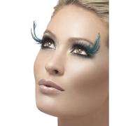 Kalanka-Cils, Noirs Et Verts, Avec Plumes, Colle Incluse Halloween, Carnaval