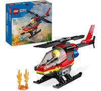 KALANKA-City L¿Hélicoptère de Secours des Pompiers, Ensemble de Construction avec Minifigurines de Pilote Pompier, Cadeau pour Garçons et Filles de 5 Ans ou Plus, Jeu Imaginatif 60411