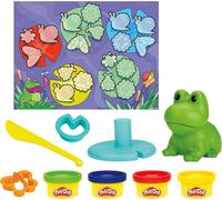 KALANKA-classique La grenouille des couleurs - 4 pots de pâte a modeler, jouets préscolaires