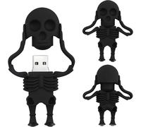 KALANKA-Clé USB 128 Go en Forme de Squelette de Dessin Animé Pendrive Amusante USB Mémoire Stick Cadeau (Noir)