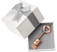 KALANKA-Clé USB 32 Go avec boîte, Métal Memory Sticken Forme de C?ur en Étanche Stockage Externe Cadeau Romantique Mariage
