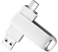KALANKA-Clé USB 512 Go, USB 2.0 et Type C, Stockage sécurisé, boîtier en Alliage de Zinc, mémoire Externe pendrive mémoire USB pour iOS Smartphones, Android, PC, tablettes