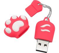 KALANKA-Clé USB 64Go pour Cadeau, Cle USB 2.0 Rose Flash Drive Cartoon Pattes de Chat Pen Drive Mémoire Stick Bâton de MéMoire Informatique USB pour Les Enseignants, Les éTudiants, la Famille et Les