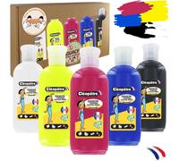 KALANKA-CLEOPATRE ¿ Peinture Gouache ¿ Coffret de 5 flacons de 100ml ¿ Couleurs Primaires - Couvrante et Facile à Nettoyer - École et Loisirs Créatifs pour Enfant