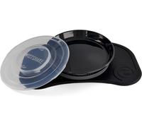 Kalanka-Click Mat Mini + Plate Baby Non-Slip Tableware Set Baby Plate + Baby Placemat (31x17) Bpa-Free Baby Weaning Plate Baby Suction Plate Food Training Plate For Kids 6m+ Black