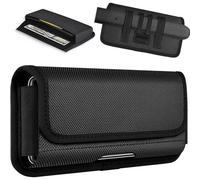 KALANKA-Clip Ceinture Étui pour iPhone 13 12 11 Pro Max XR, Horizontal Nylon Housse Universel téléphone pour Samsung Galaxy A12 A52s A13 A32 S20 S21 FE Plus Ultra Xiaomi Redmi Note 10 (XL)