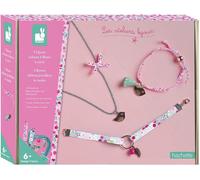 KALANKA-- Coffret 3 Bijoux Rubans Fleurs à Créer - Les Ateliers Bijoux - Kit Loisir Créatif Enfant - Apprentissage Motricité Fine et Créativité - Dès 6 ans, J07928, Argent