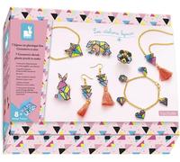 KALANKA-- Coffret 7 Bijoux en Plastique Fou Géométrix à Créer - Les Ateliers Bijoux - Kit Loisir Créatif Enfant - Dextérité et Concentration - Dès 8 Ans, J07996, Multicolore, Taille unique