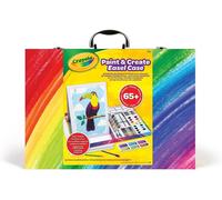 KALANKA-Coffret Chevalet Peins & Crée : 12 peintures, 16 aquarelles, 11 crayons aquarellables, 4 pinceaux, 2 crayons de cire blancs, autocollants, Âge : 4-10 Ans