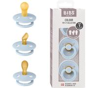 Kalanka-Coffret D`Essai Colour De Bibs: 3 Sucettes Répondant Aux Besoins Uniques De Votre Bébé, Tétine À Embout Rond, Symétrique Et Anatomical. Latex De Caoutchouc Naturel, 0+ Mois (Lot De 3), Baby B