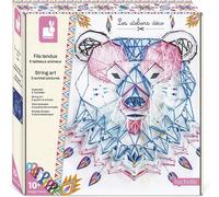 KALANKA-- Coffret Fils Tendus Animaux - Les Ateliers Déco - Kit Loisirs Créatif Enfant - 5 Tableaux à Réaliser - Motricité Fine et Concentration - dès 10 Ans, J07912, bleu