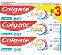 Kalanka-Colgate - Total Active Prévention Soin Émail Dentifrice 24h - Protège L'émail Et Aide À Prévenir Les Problèmes Bucco-Dentaires - 3x75ml