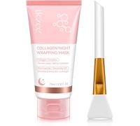 Kalanka-Collagen Night Wrapping Mask, Masque Collagene Visage Peel Off Korean Face Mask Pour Améliorer L'élasticité De La Peau, L'hydrater, La Lisser Et La Raffermir Pendant La Nuit